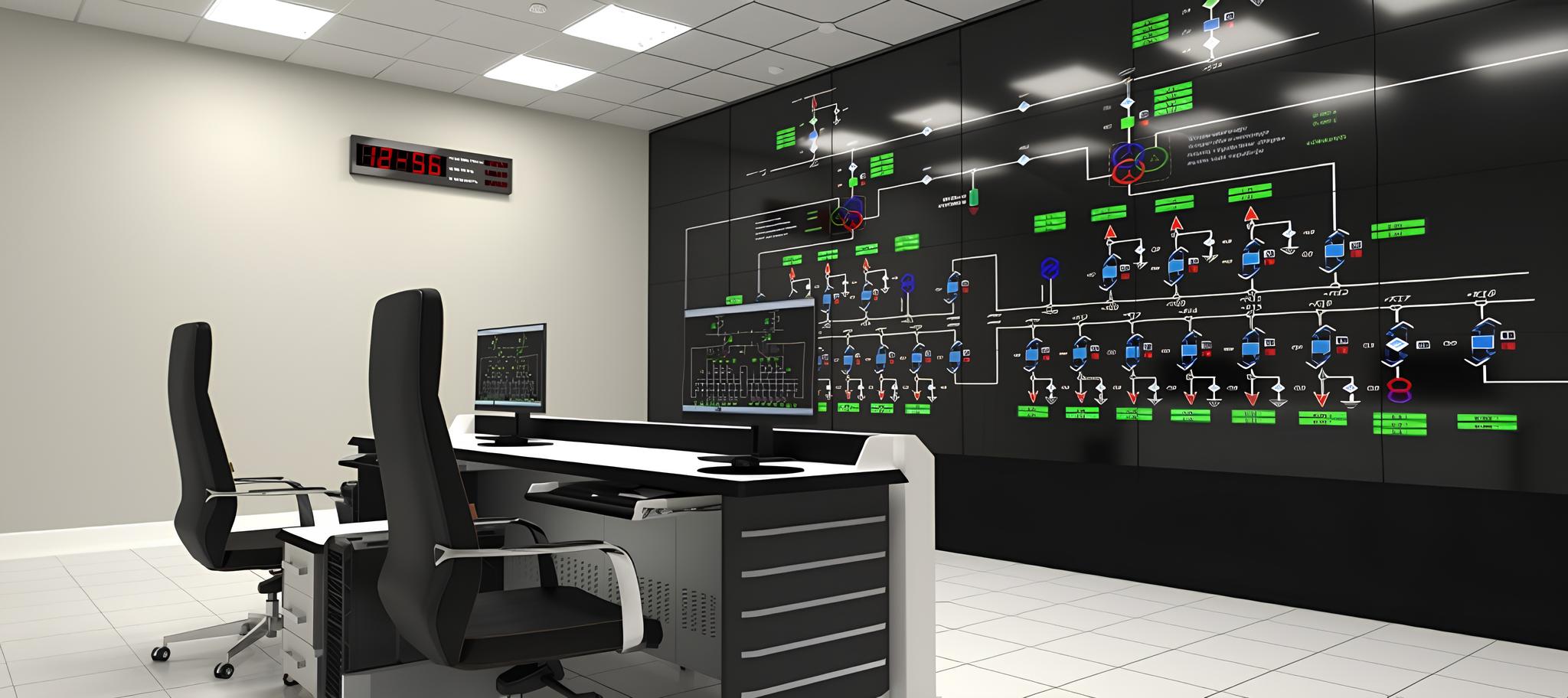 3D визуализация диспетчерской на базе ЖК видеостены 